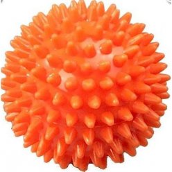 Masážní míček ježek tvrdý - průměr 6 cm - oranžový