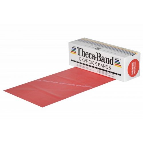 THERABAND Posilovací pás 5,5 m červený