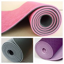 TPE yoga mat PROFI long 181cm, nesmekavá