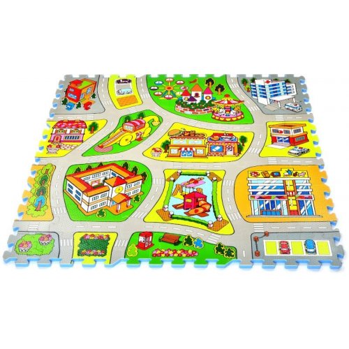 City mapa EVA - dětská puzzle podložka 81 ks (TM011)