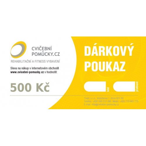 Dárkový poukaz v hodnotě 500 Kč