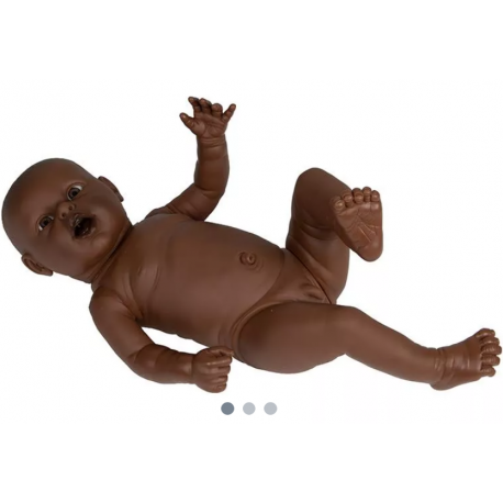 Model novorozence k procvičení rodičovských povinností, 2.4 kg - tmavá kůže